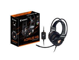 NEW Gigabyte AORUS H5 Gaming STEREO Headset RGB Fusion USB 3.5mm Jack Microphone